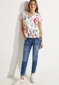 T-Shirt Mit Rhombus Print