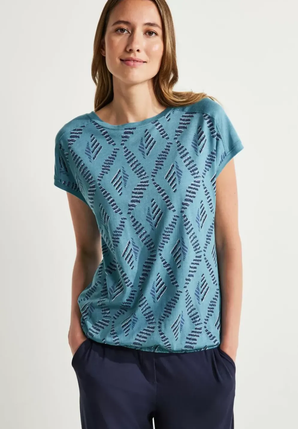 T-Shirt Mit Rhombus Print