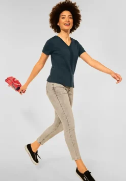 T-Shirt Mit Ripp Detail