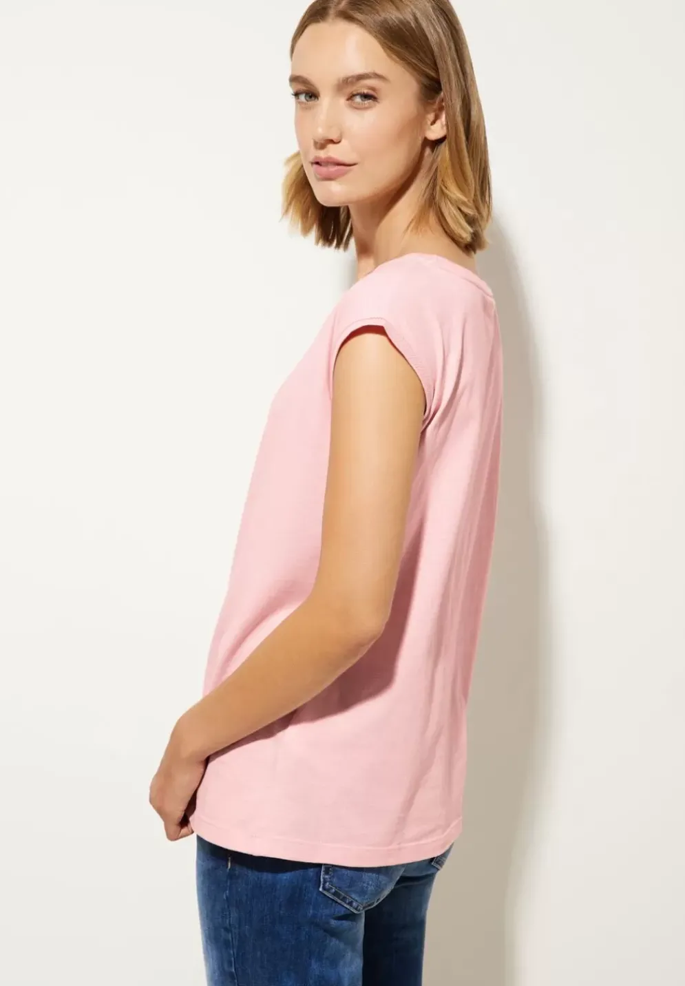 T-Shirt Mit Rippdetail
