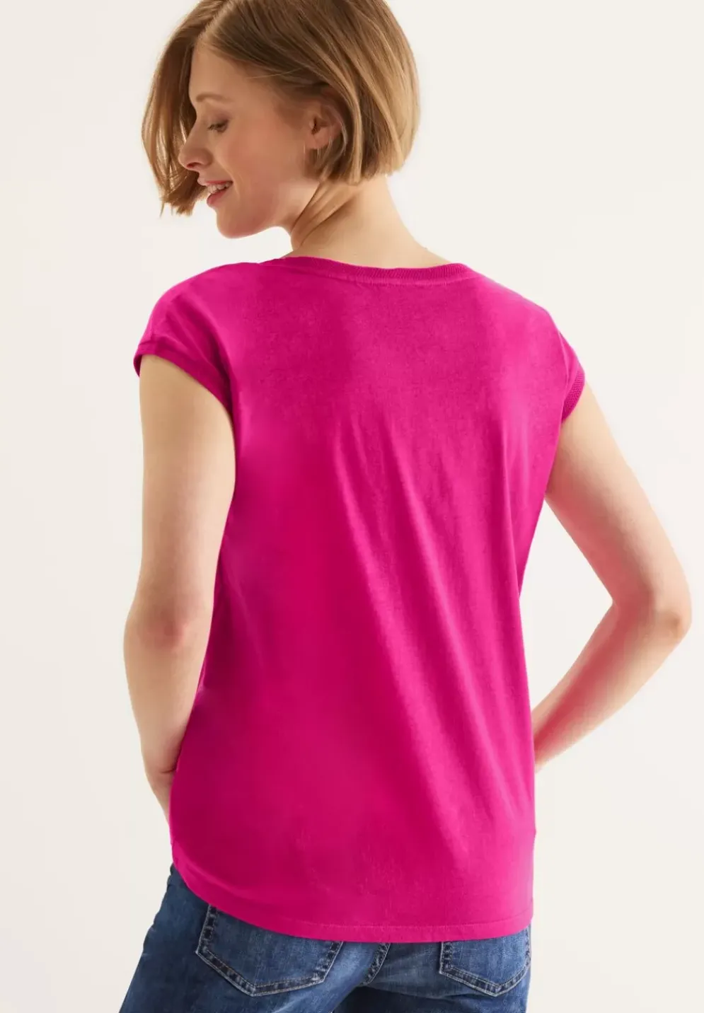 T-Shirt Mit Rippdetail