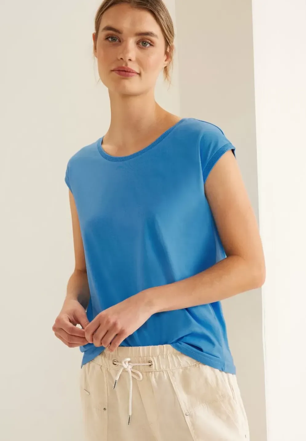 T-Shirt Mit Rippdetail
