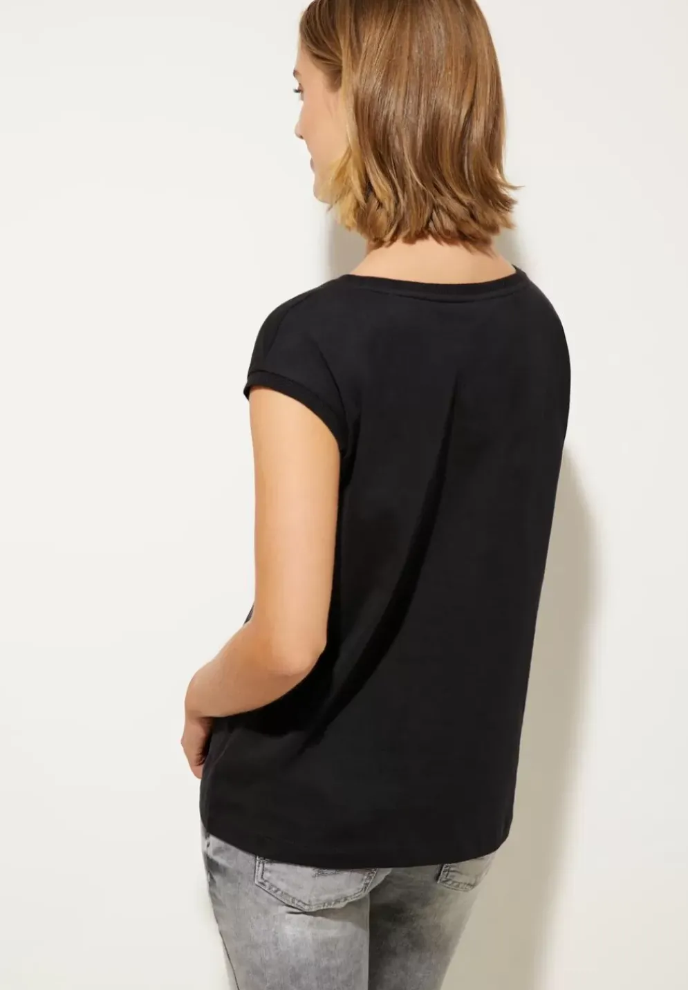 T-Shirt Mit Rippdetail