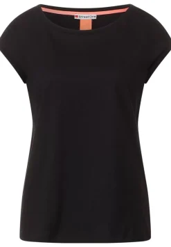 T-Shirt Mit Rippdetail
