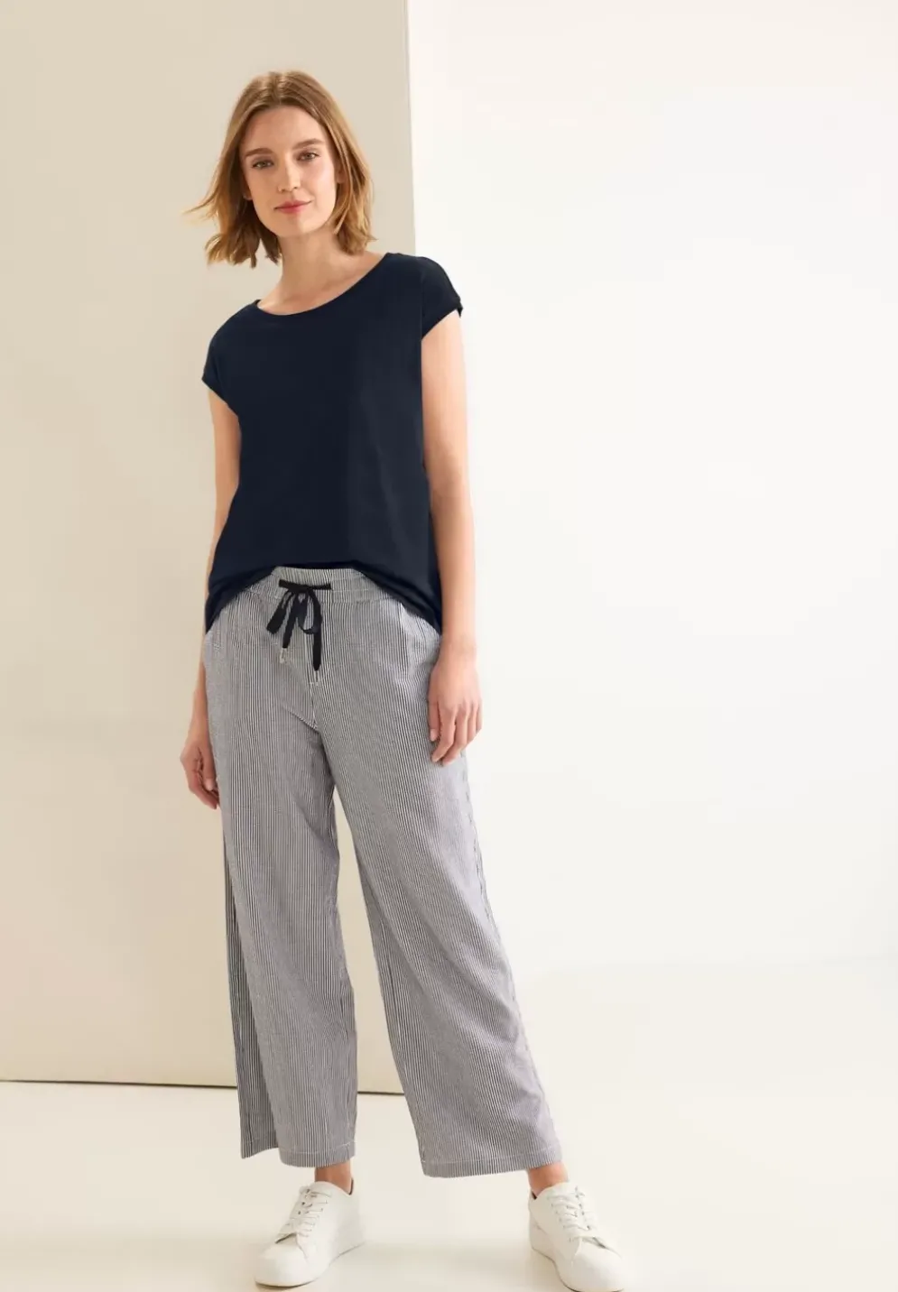 T-Shirt Mit Rippdetail