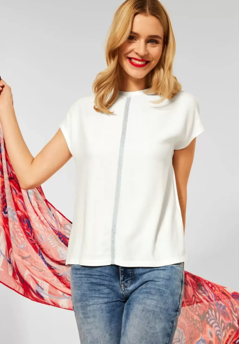 T-Shirt Mit Schimmerdetail