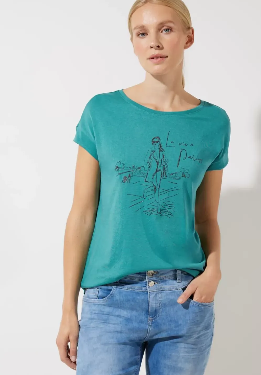 T-Shirt Mit Schimmerprint
