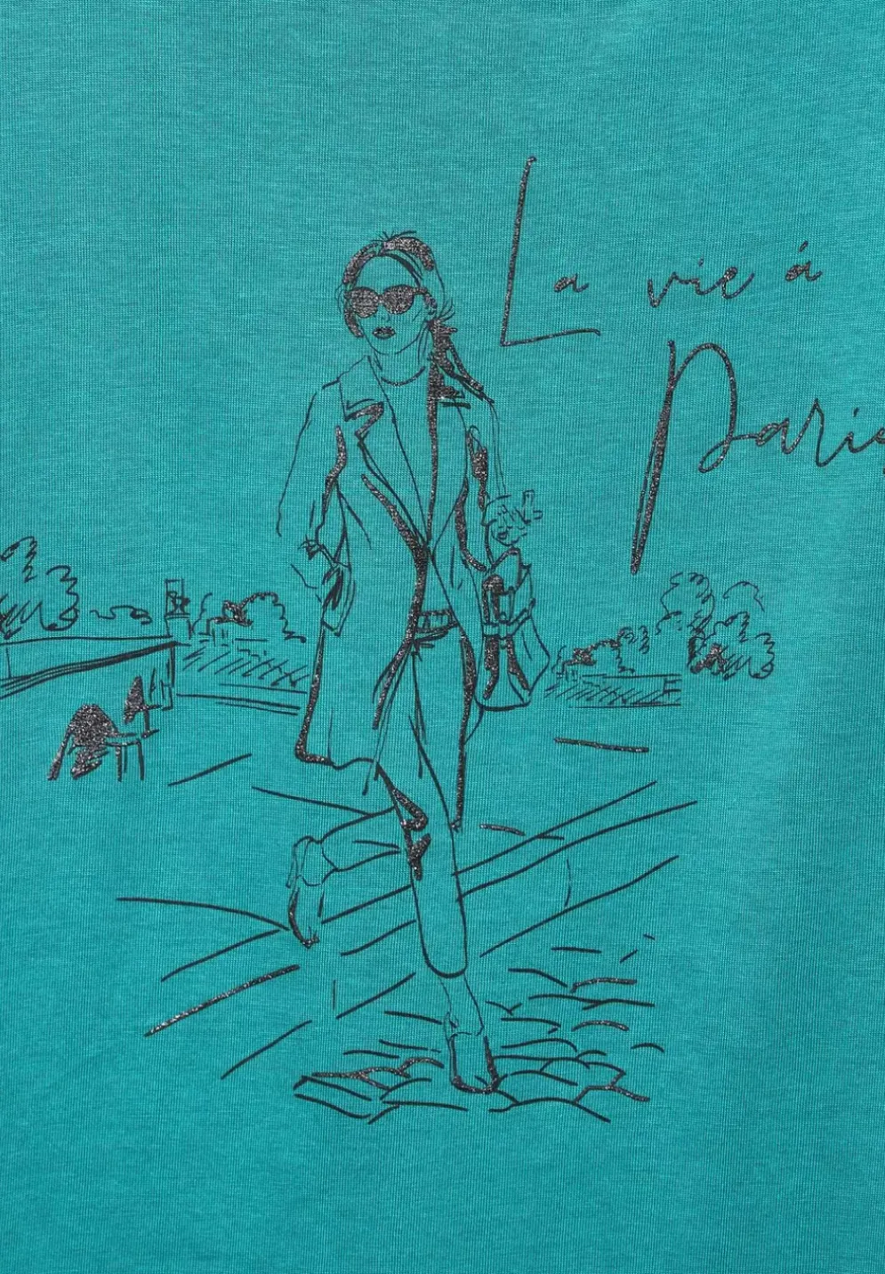 T-Shirt Mit Schimmerprint