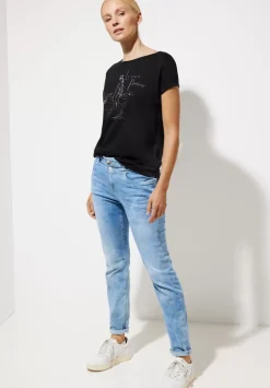T-Shirt Mit Schimmerprint
