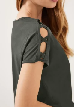 T-Shirt Mit Schulterdetail