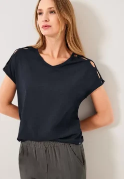 T-Shirt Mit Schulterdetail