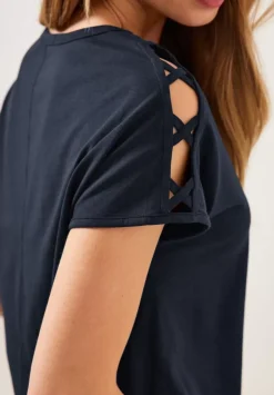 T-Shirt Mit Schulterdetail