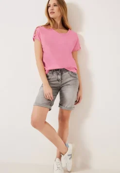 T-Shirt Mit Schulterdetail