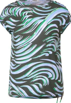 T-Shirt Mit Schulterraffung