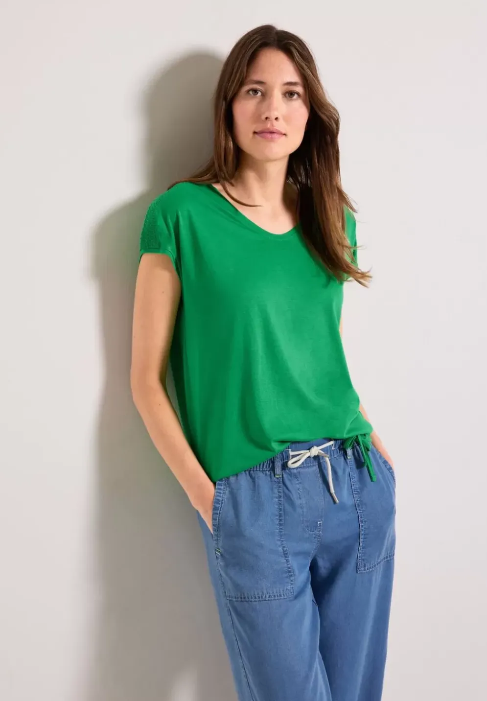 T-Shirt Mit Smockdetail