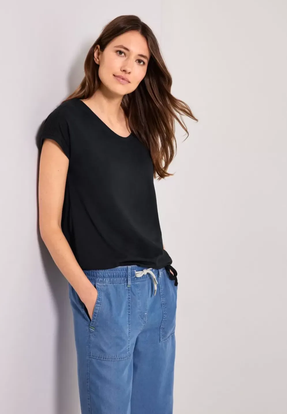 T-Shirt Mit Smockdetail
