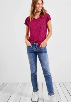 T-Shirt Mit Smokdetails