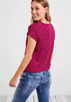 T-Shirt Mit Smokdetails
