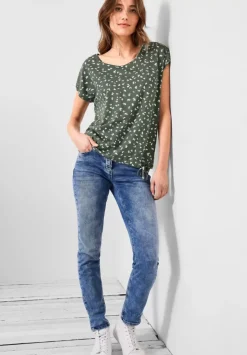 T-Shirt Mit Smokdetails
