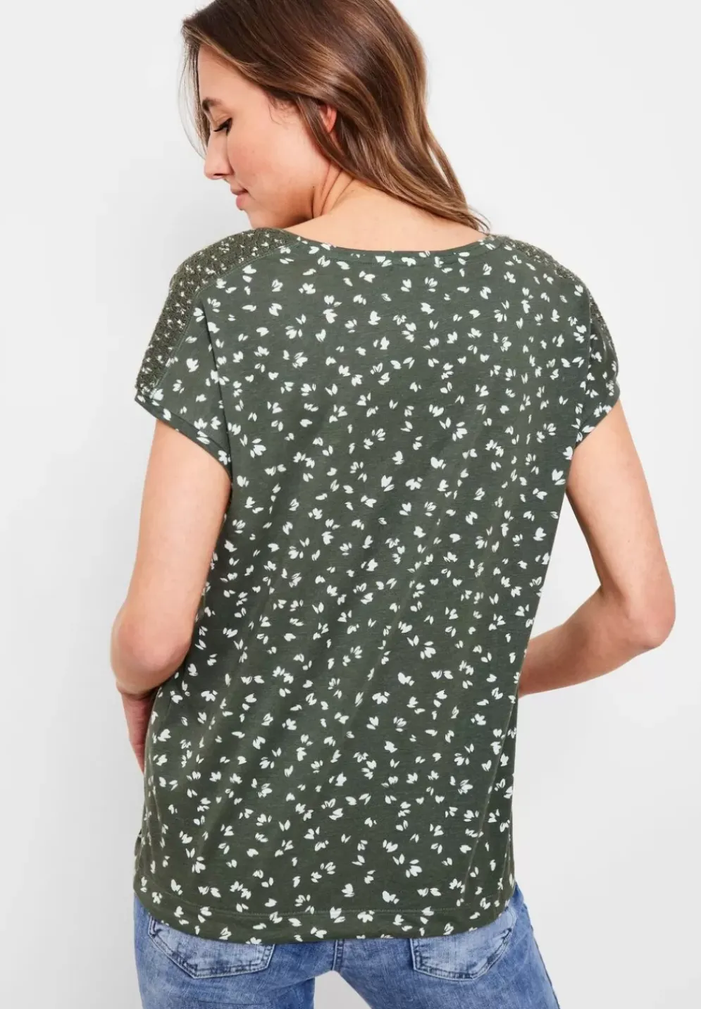 T-Shirt Mit Smokdetails