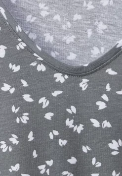 T-Shirt Mit Smokdetails