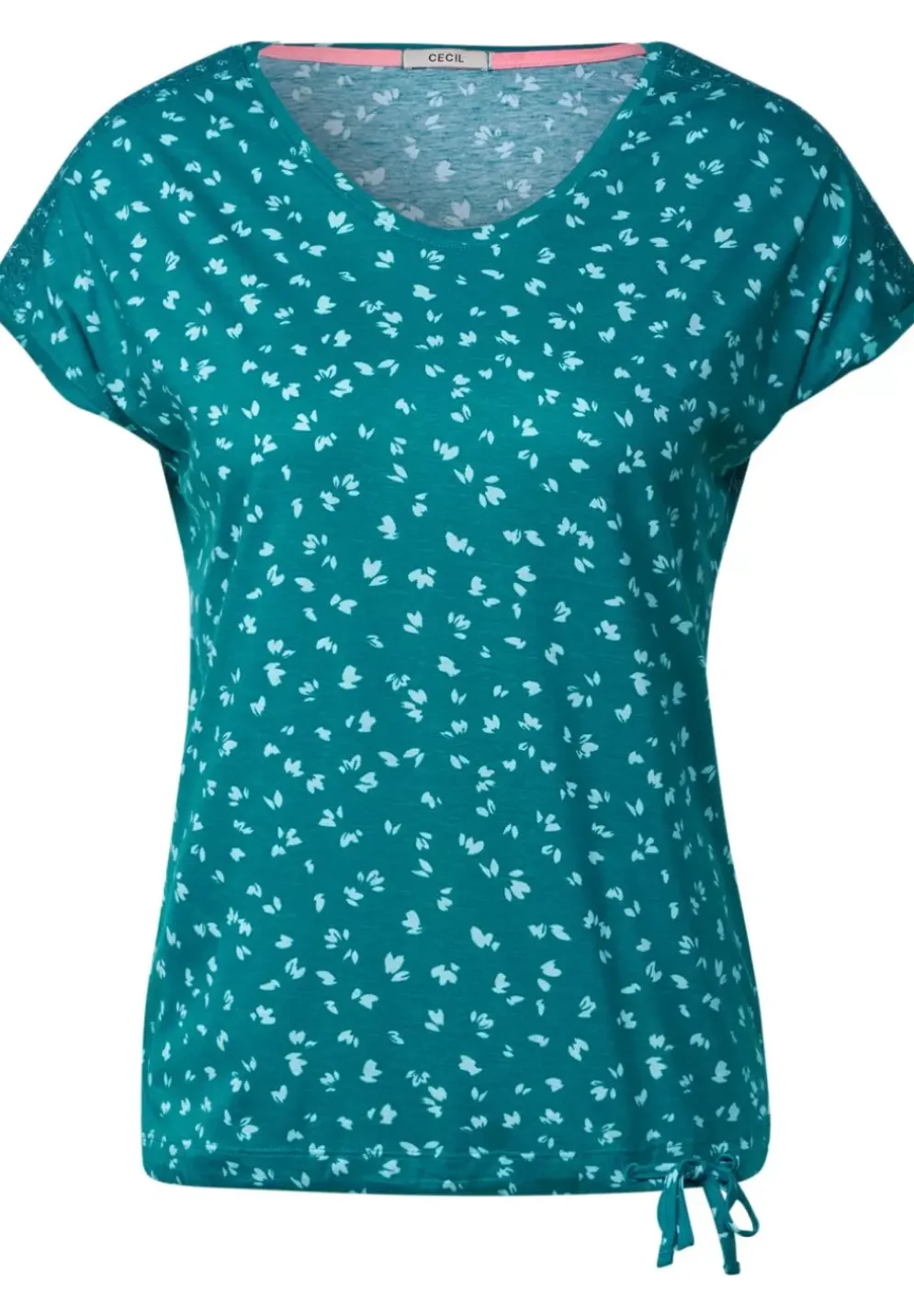 T-Shirt Mit Smokdetails