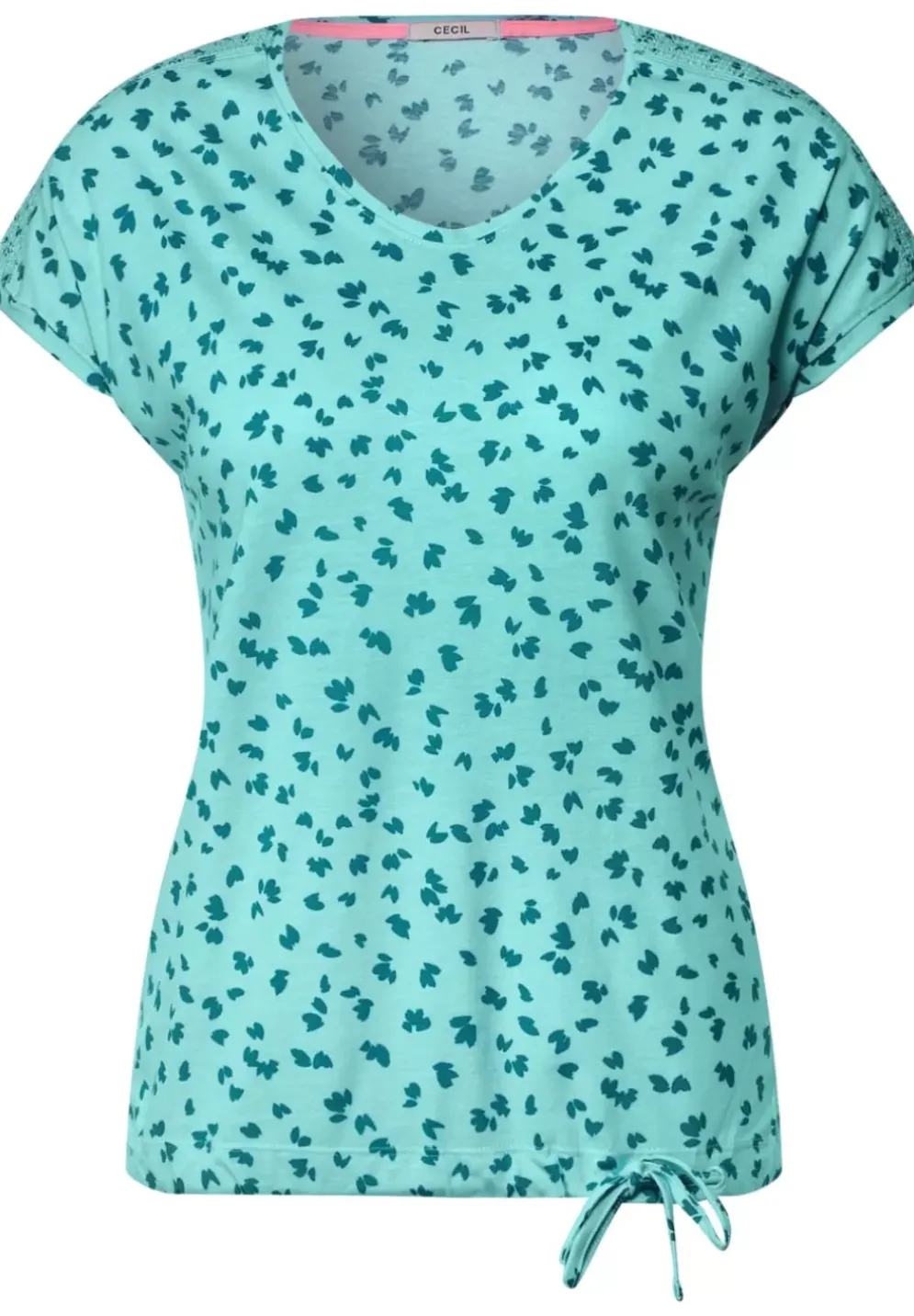 T-Shirt Mit Smokdetails