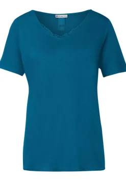 T-Shirt Mit Spitzendetail