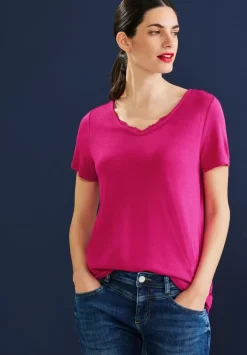 T-Shirt Mit Spitzendetail