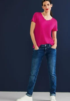 T-Shirt Mit Spitzendetail