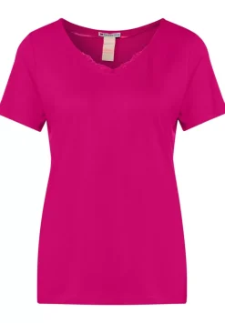 T-Shirt Mit Spitzendetail