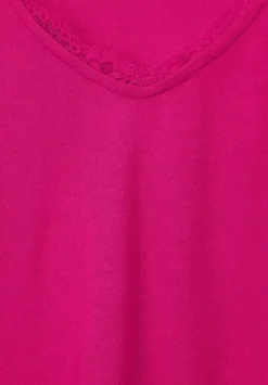 T-Shirt Mit Spitzendetail