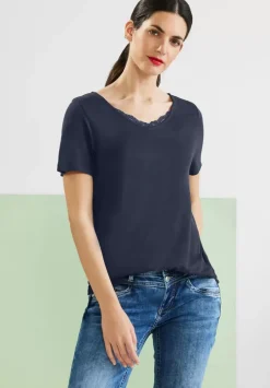 T-Shirt Mit Spitzendetail