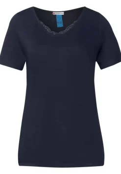 T-Shirt Mit Spitzendetail