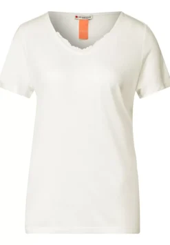 T-Shirt Mit Spitzendetail