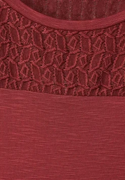 T-Shirt Mit Spitzendetails