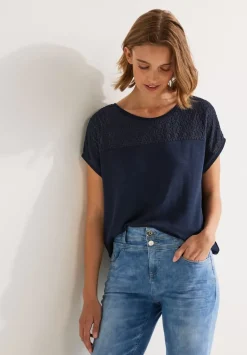 T-Shirt Mit Spitzendetails