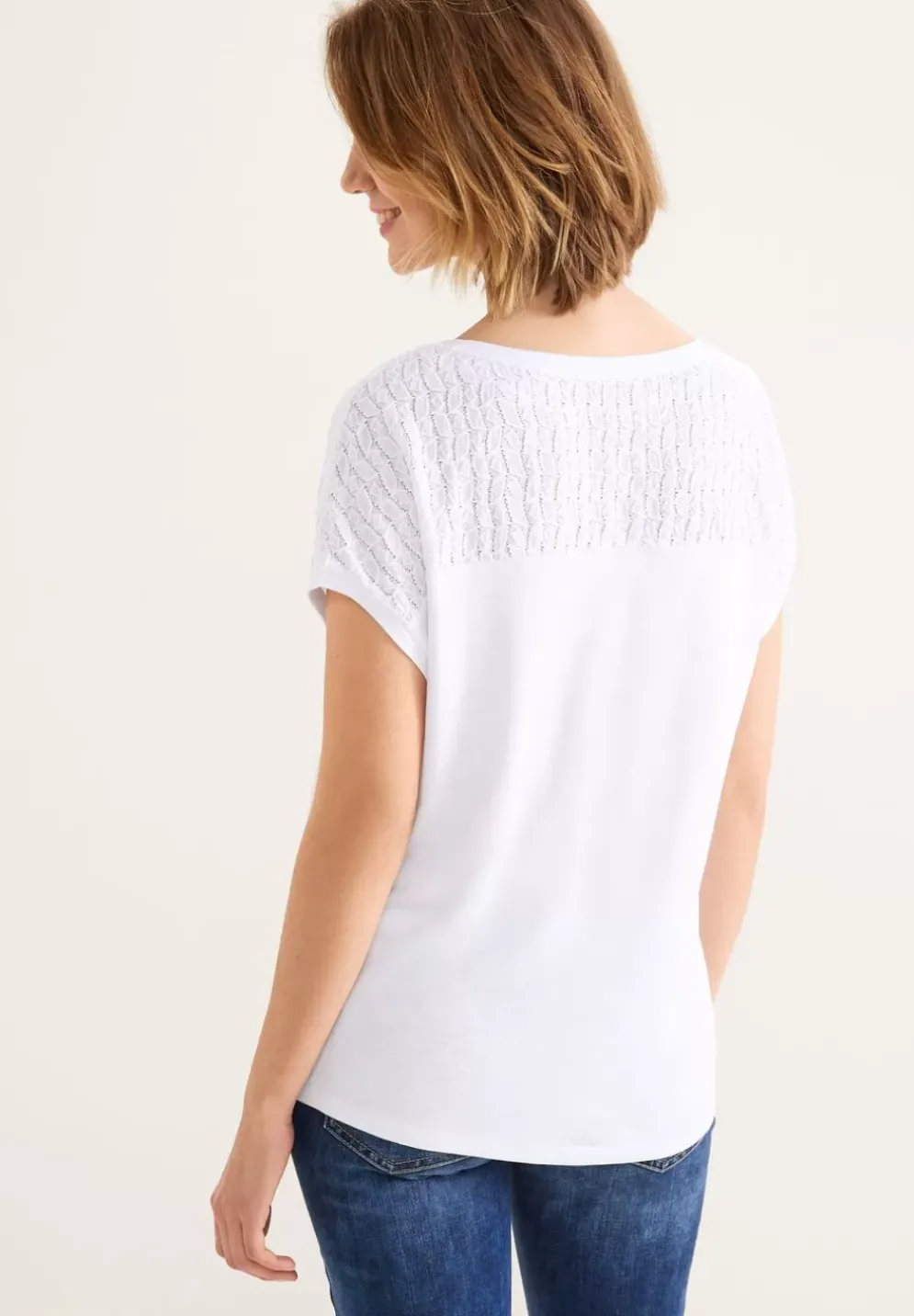 T-Shirt Mit Spitzendetails