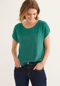 T-Shirt Mit Spitzendetails