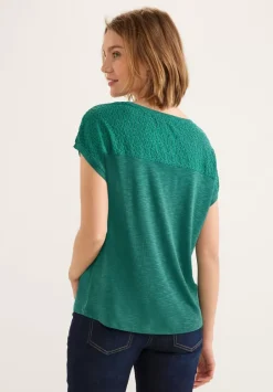 T-Shirt Mit Spitzendetails