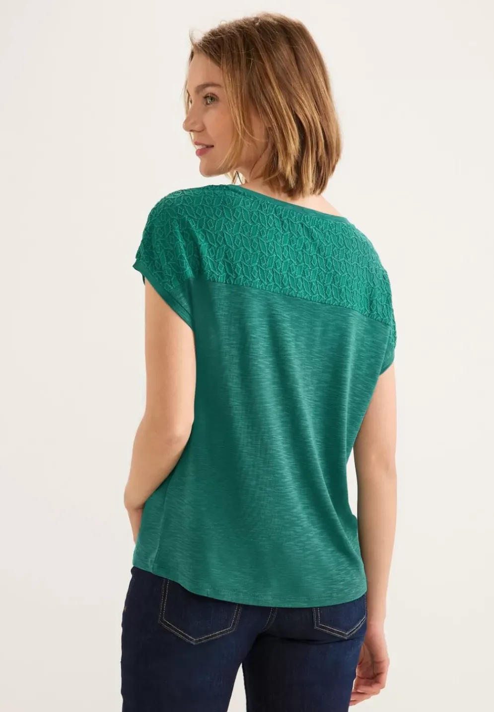 T-Shirt Mit Spitzendetails