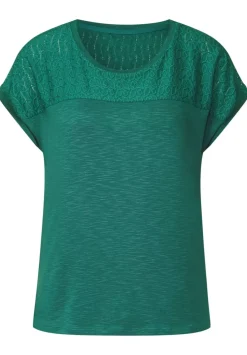 T-Shirt Mit Spitzendetails