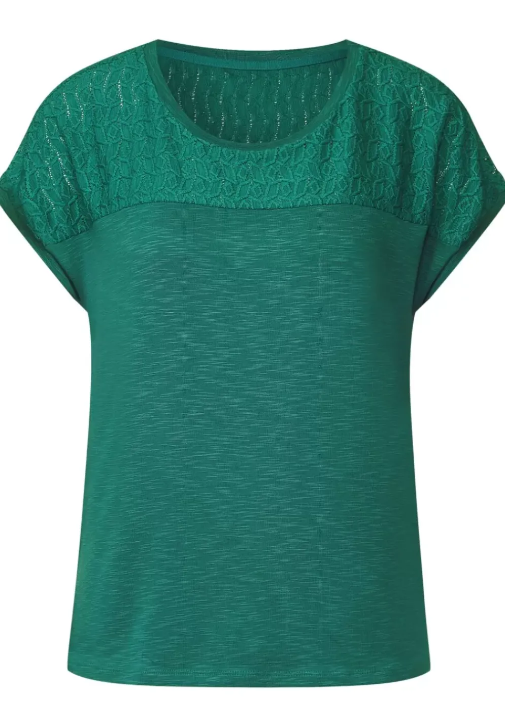 T-Shirt Mit Spitzendetails