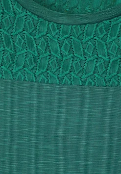 T-Shirt Mit Spitzendetails