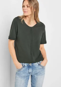 T-Shirt Mit Spitzeneinsatzen