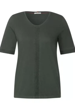 T-Shirt Mit Spitzeneinsatzen