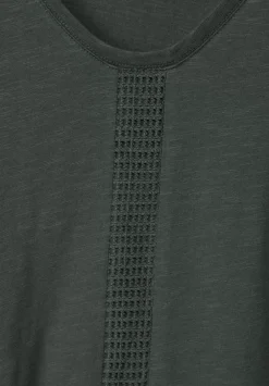 T-Shirt Mit Spitzeneinsatzen
