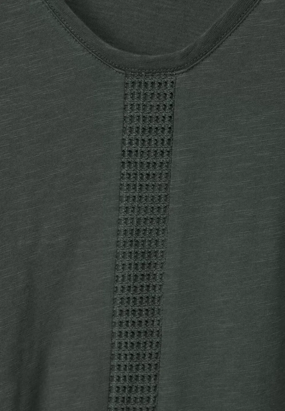 T-Shirt Mit Spitzeneinsatzen