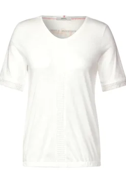T-Shirt Mit Spitzeneinsatzen