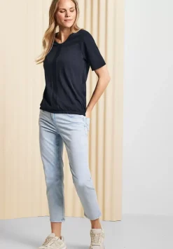 T-Shirt Mit Spitzeneinsatzen
